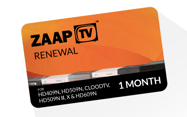 zaapTV Arabic 1 Month Service Renewal